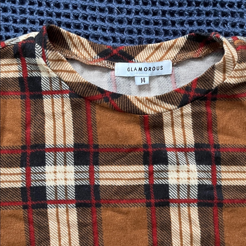 Glamorous Tartan Tee - Picture 2 of 2